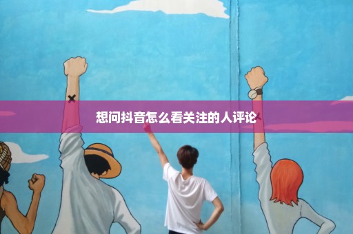 想问抖音怎么看关注的人评论