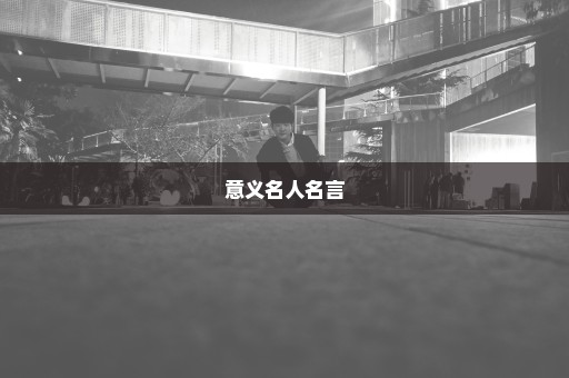 意义名人名言