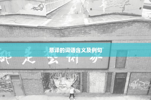 意译的词语含义及例句