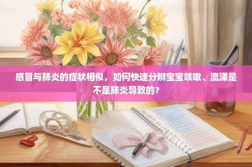 感冒与肺炎的症状相似，如何快速分辨宝宝咳嗽、流涕是不是肺炎导致的？