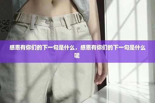 感恩有你们的下一句是什么，感恩有你们的下一句是什么呢 