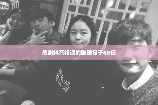 感谢抖音相遇的唯美句子48句