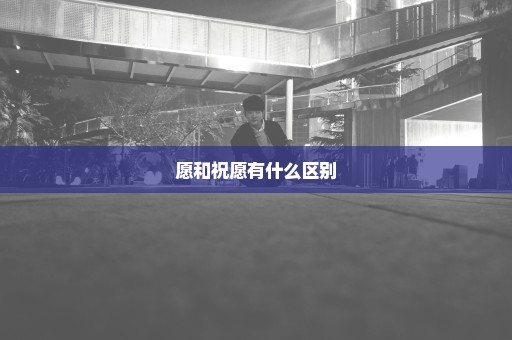 愿和祝愿有什么区别
