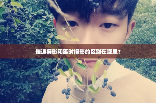 慢速摄影和延时摄影的区别在哪里？