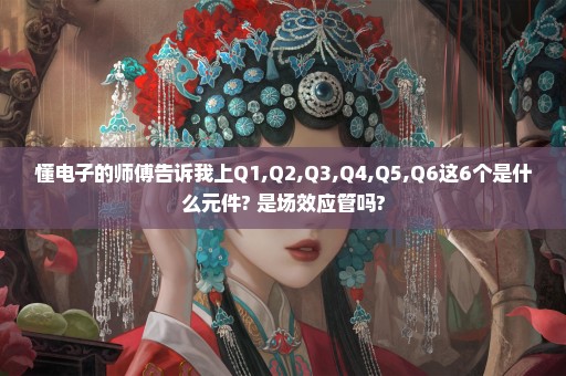 懂电子的师傅告诉我上Q1,Q2,Q3,Q4,Q5,Q6这6个是什么元件? 是场效应管吗?