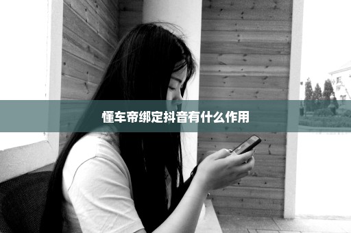 懂车帝绑定抖音有什么作用