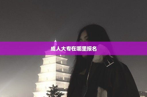 成人大专在哪里报名