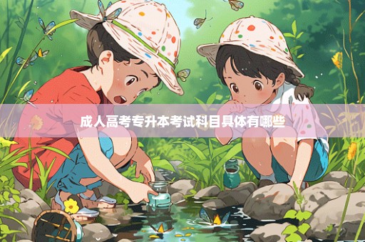 成人高考专升本考试科目具体有哪些