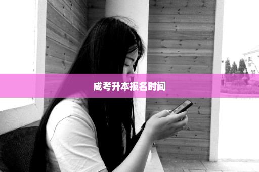 成考升本报名时间