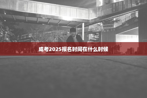 成考2025报名时间在什么时候