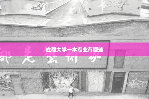 成都大学一本专业有哪些