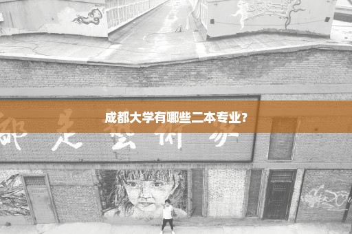 成都大学有哪些二本专业？
