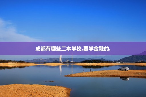 成都有哪些二本学校.要学金融的.