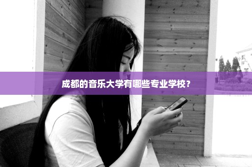成都的音乐大学有哪些专业学校？