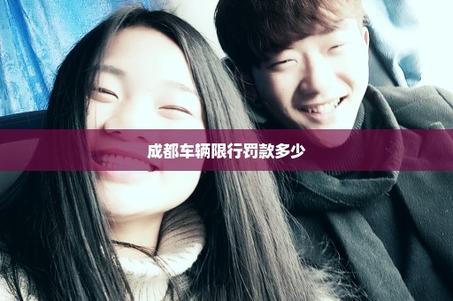 成都车辆限行罚款多少