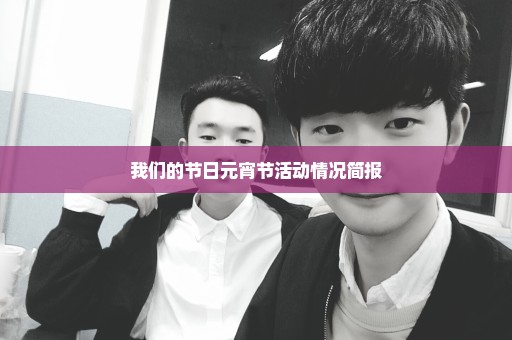 我们的节日元宵节活动情况简报