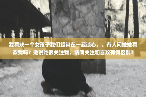 我喜欢一个女孩子我们经常在一起谈心，。有人问她她喜欢我吗？她说她很关注我，请问关注和喜欢有何区别？
