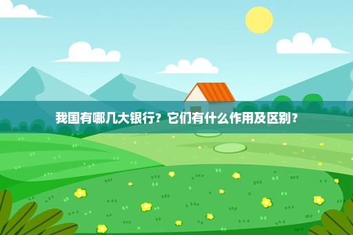 我国有哪几大银行？它们有什么作用及区别？