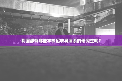 我国都有哪些学校招收导演系的研究生呢？