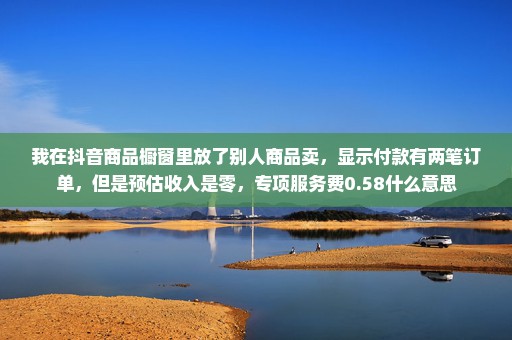 我在抖音商品橱窗里放了别人商品卖，显示付款有两笔订单，但是预估收入是零，专项服务费0.58什么意思