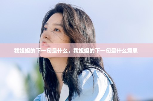 我姐姐的下一句是什么，我姐姐的下一句是什么意思 