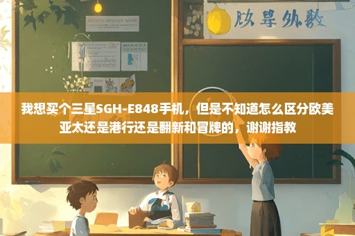 我想买个三星SGH-E848手机，但是不知道怎么区分欧美亚太还是港行还是翻新和冒牌的，谢谢指教