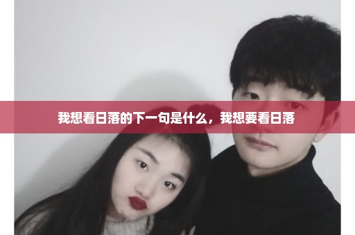 我想看日落的下一句是什么，我想要看日落 