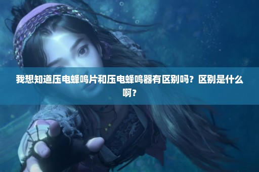 我想知道压电蜂鸣片和压电蜂鸣器有区别吗？区别是什么啊？