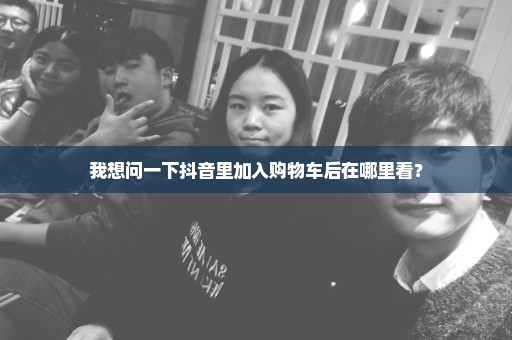 我想问一下抖音里加入购物车后在哪里看？