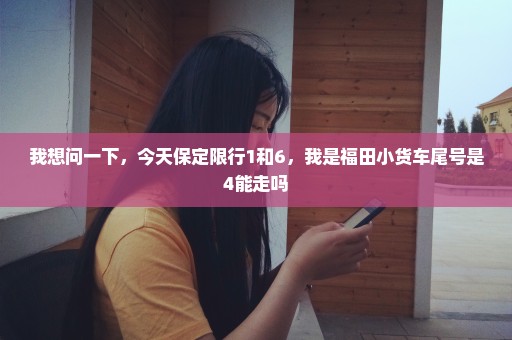 我想问一下，今天保定限行1和6，我是福田小货车尾号是4能走吗