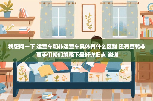 我想问一下 运营车和非运营车具体有什么区别 还有营转非 高手们帮们解释下最好详细点 谢谢