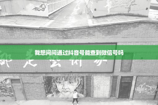 我想问问通过抖音号能查到微信号吗