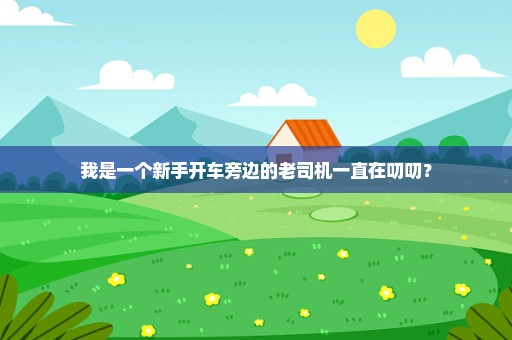 我是一个新手开车旁边的老司机一直在叨叨？