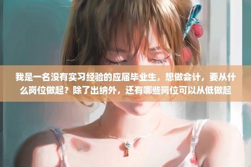 我是一名没有实习经验的应届毕业生，想做会计，要从什么岗位做起？除了出纳外，还有哪些岗位可以从低做起