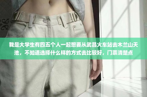 我是大学生有四五个人一起想要从武昌火车站去木兰山天池，不知道选择什么样的方式去比较好，门票清楚点