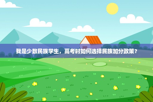 我是少数民族学生，高考时如何选择民族加分政策？