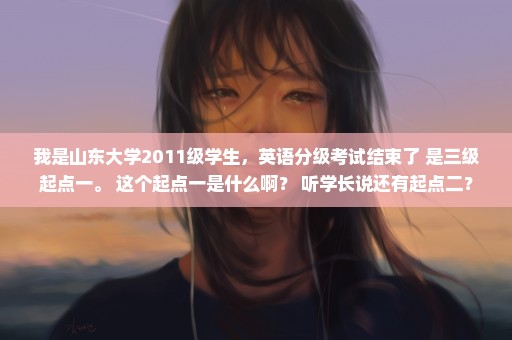 我是山东大学2011级学生，英语分级考试结束了 是三级起点一。 这个起点一是什么啊？ 听学长说还有起点二？