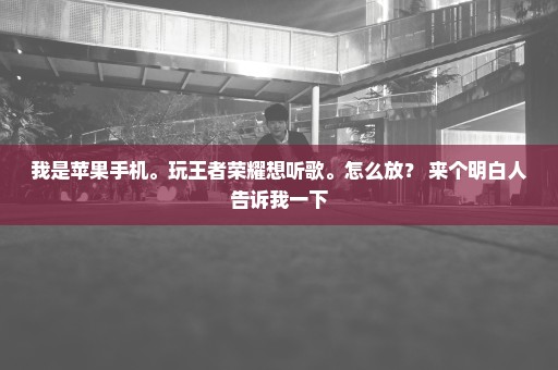我是苹果手机。玩王者荣耀想听歌。怎么放？ 来个明白人告诉我一下