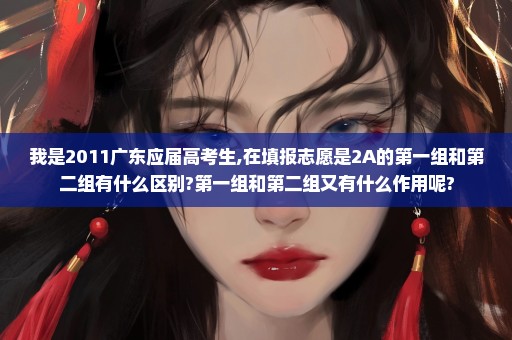 我是2011广东应届高考生,在填报志愿是2A的第一组和第二组有什么区别?第一组和第二组又有什么作用呢?