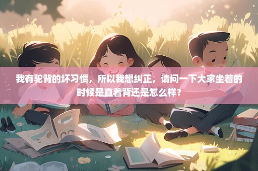 我有驼背的坏习惯，所以我想纠正，请问一下大家坐着的时候是直着背还是怎么样？