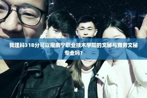 我理科318分可以报南宁职业技术学院的文秘与商务文秘专业吗？