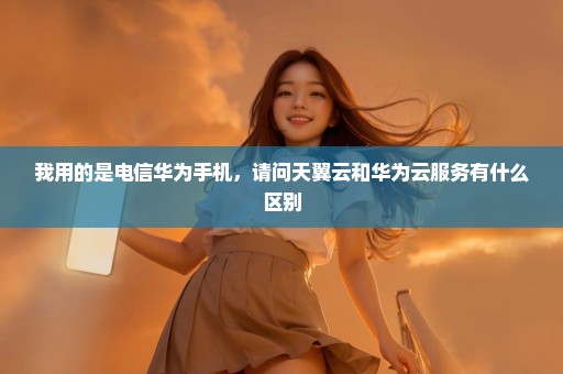 我用的是电信华为手机，请问天翼云和华为云服务有什么区别
