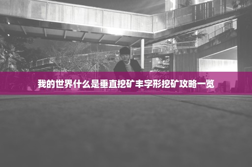 我的世界什么是垂直挖矿丰字形挖矿攻略一览