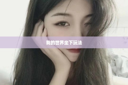我的世界坐下玩法
