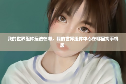 我的世界组件玩法在哪，我的世界组件中心在哪里找手机版 
