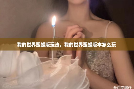 我的世界蜜蜂版玩法，我的世界蜜蜂版本怎么玩 