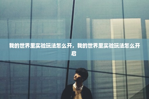 我的世界里实验玩法怎么开，我的世界里实验玩法怎么开启 