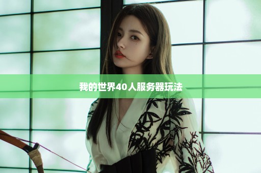 我的世界40人服务器玩法