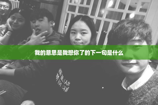 我的意思是我想你了的下一句是什么