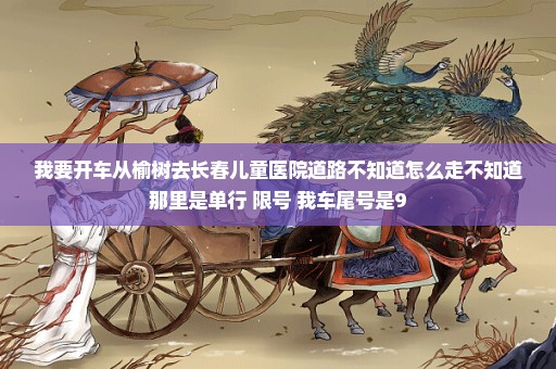 我要开车从榆树去长春儿童医院道路不知道怎么走不知道那里是单行 限号 我车尾号是9